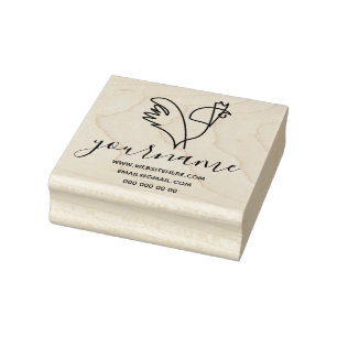 Rooster Male Chicken Gummistempel