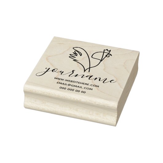 Rooster Male Chicken Gummistempel (Stempel)