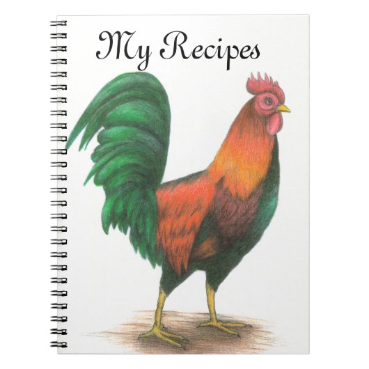 Rooster - Meine Rezepte-Notebook Notizblock (Vorderseite)