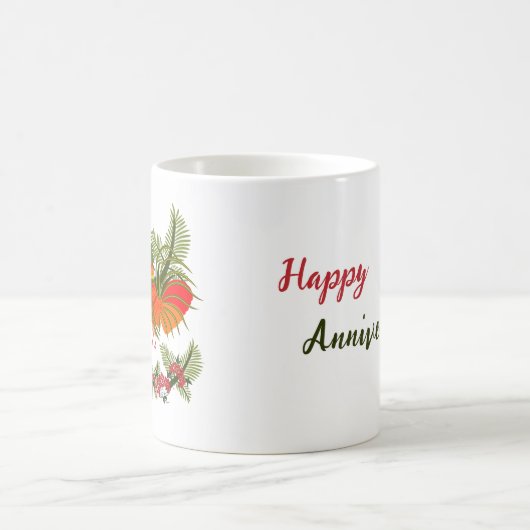 Rooster mit Henne Kaffeetasse (Mittel)