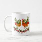 Rooster mit Henne Kaffeetasse (Links)