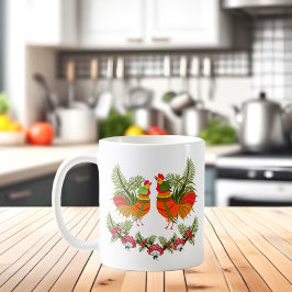 Rooster mit Henne Kaffeetasse