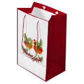 Rooster mit Henne Mittlere Geschenktüte (Vorderseite Schrägansicht)