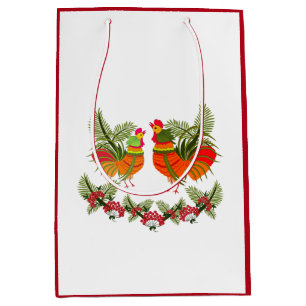 Rooster mit Henne Mittlere Geschenktüte