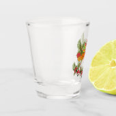 Rooster mit Henne Schnapsglas (Links)