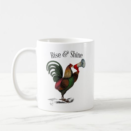 Rooster mit Loudhailer 2 Kaffeetasse (Links)