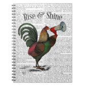 Rooster mit Loudhailer 2 Notizblock (Vorderseite)