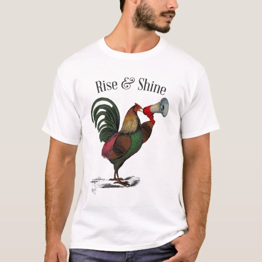 Rooster mit Loudhailer 2 T-Shirt (Vorderseite)