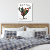 Rooster mit Loudhailer Leinwanddruck (Insitu (Schlafzimmer))