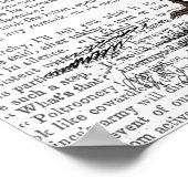 Rooster mit Loudhailer Poster (Ecke)