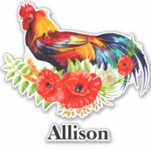Rooster mit Personalisiertem Namen der Poppies