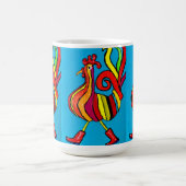Rooster mit Stiefeln Kaffee Tasse (Mittel)