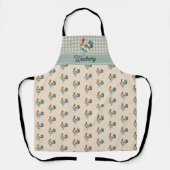 Rooster Monogram für rustikale Karo | Name Schürze (Vorderseite)