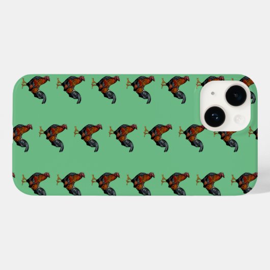Rooster-Muster - Case Mate Barely There Apple iPh (Rückseite (Horizontal))