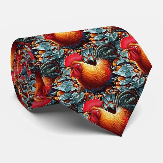 Rooster Neck Tie Krawatte (Gerollt)