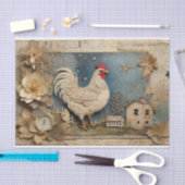 Rooster Old macdonald Farm Collage Seidenpapier (Handwerk)