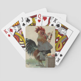 Rooster Oster gefärbtes Ei Pipe Cigar Spielkarten