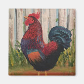 Rooster Painting Art Magnet (Vorne)