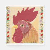 Rooster Paper Napkin Serviette (Vorderseite)