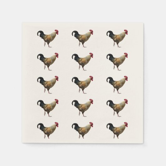 Rooster Paper Napkins Serviette (Vorderseite)