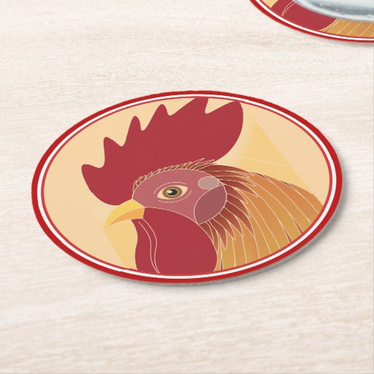 Rooster Paper Untersetzer (Angewinkelt)