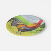 Rooster Pappteller (Schrägansicht)