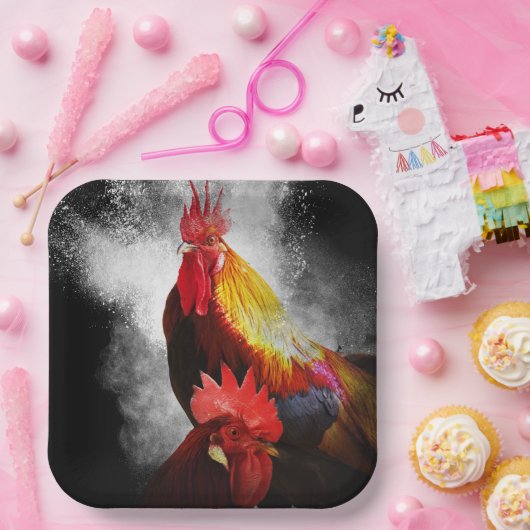 Rooster Pappteller (Party)