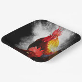Rooster Pappteller (Gewinkelt)