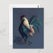 Rooster Pastel Postkarte (Vorne/Hinten)