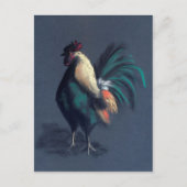 Rooster Pastel Postkarte (Vorderseite)