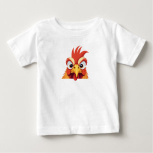 Rooster Peeking Niedlich Adorable Funny Animal Car Baby T-shirt