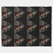 Rooster Popout Art, Lge Fleece Blanket. (Vorderseite (Horizontal))
