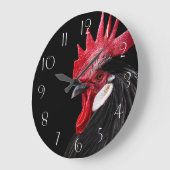 Rooster portrait große wanduhr (Winkel)