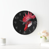 Rooster portrait große wanduhr (Zuhause)