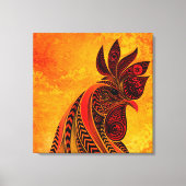 Rooster Portrait Imitate Canvas Print Leinwanddruck (Vorderseite)
