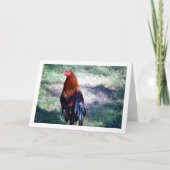 Rooster Portrait Karte (Vorderseite)