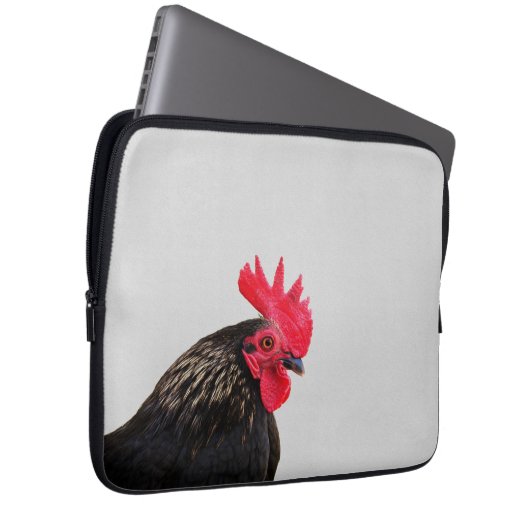 Rooster Portrait Laptopschutzhülle (Vorne Rechts)