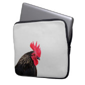 Rooster Portrait Laptopschutzhülle (Vorderseite Links)