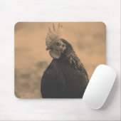 Rooster Portrait Mousepad (Mit Mouse)