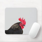 Rooster Portrait Mousepad (Mit Mouse)