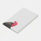 Rooster Portrait Post-it Klebezettel (angewinkelt)