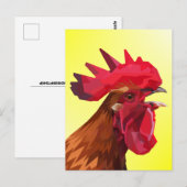 ROOSTER POSTCARDS POSTKARTE (Vorne/Hinten)