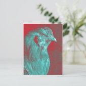 Rooster Postkarte (Stehend Vorderseite)