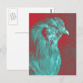 Rooster Postkarte (Vorne/Hinten)