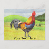 Rooster Postkarte (Vorderseite)