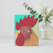 Rooster Postkarte (Stehend Vorderseite)