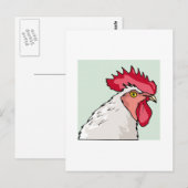 Rooster Postkarte (Vorne/Hinten)