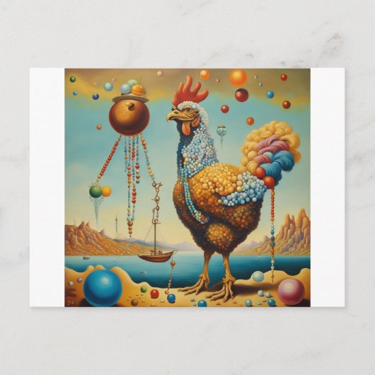 Rooster Postkarte (Vorderseite)