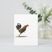 Rooster Postkarte (Stehend Vorderseite)