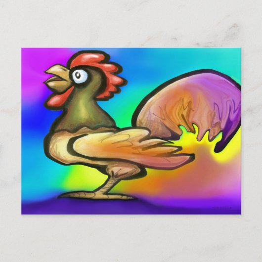 Rooster Postkarte (Vorderseite)
